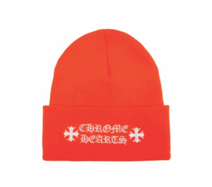 Chrome Hearts Orange Logo Beanie